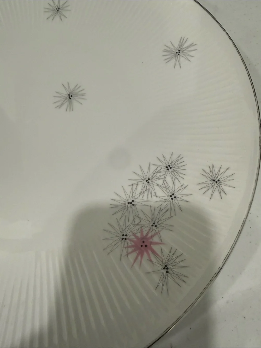 Thomas Germany Rosenthal Porcelain MCM Atomic Starburst Platter 7529 Design